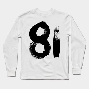 Number 81 Long Sleeve T-Shirt